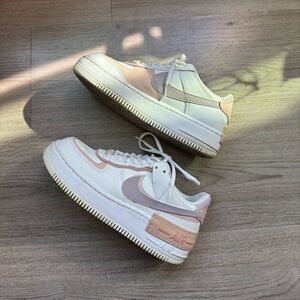 Nike Air Force Shadow Pink and Purple Colorway